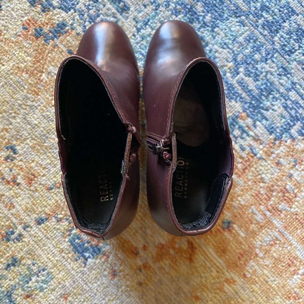 Burgundy Wedge Booties - Picture 4 of 5
